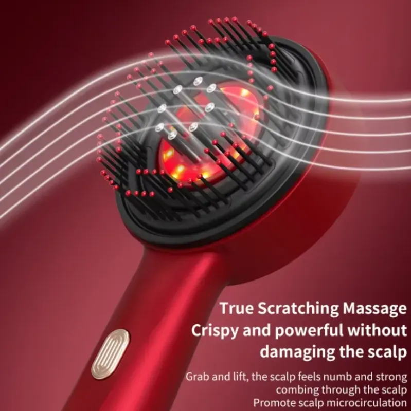 Multifunctional Electric Massage Comb Scalp Oil Applicator and Red Light Laser Comb - Gallery 1