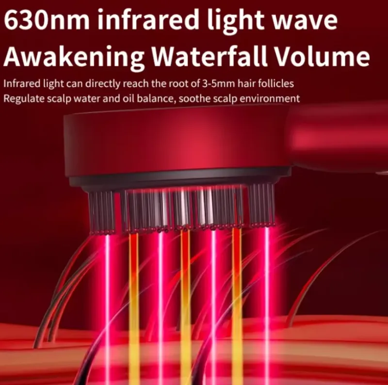 Multifunctional Electric Massage Comb Scalp Oil Applicator and Red Light Laser Comb - Gallery 2