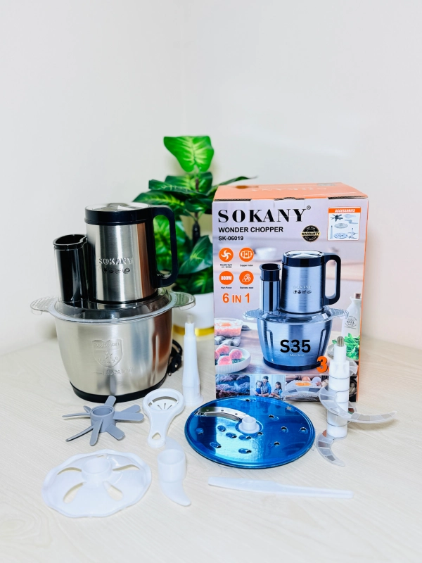 Sokany 3 Liter 6 in 1 Multi-Function Food Chopper, Wonder Chopper SK-06019 - Gallery 2